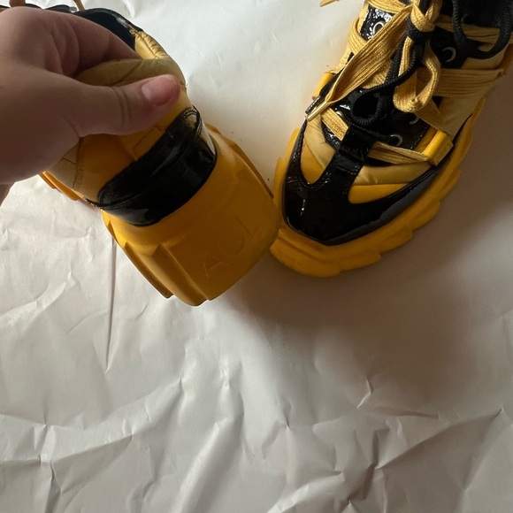 AGL Yellow and Black Women's Sneakers - Picture 5 of 7